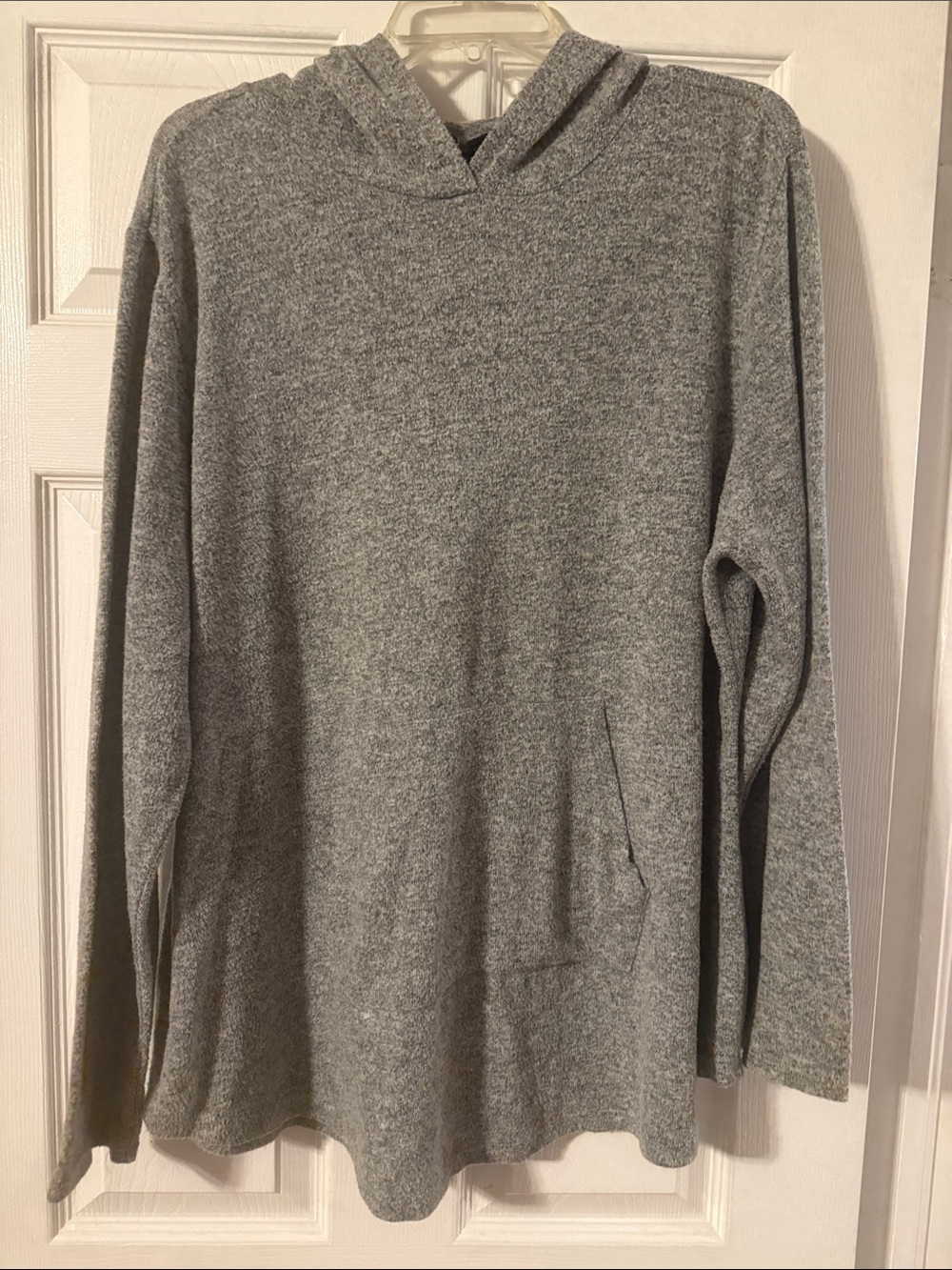 Cozy Gray Hooded Pullover Sweatshirt